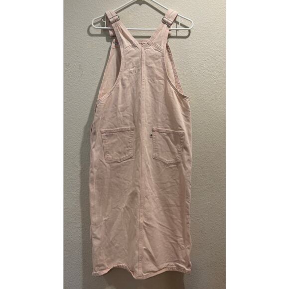 Levi's Light Pink Hendrix Sleeveless Denim Overall Midi Dress Size M - Picture 3 of 8